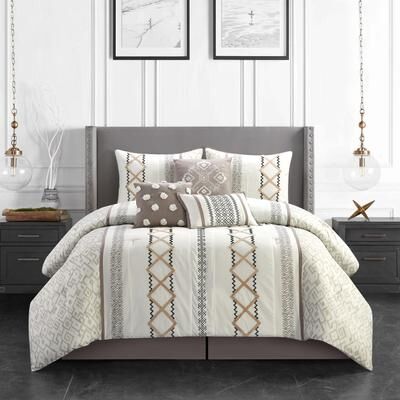 Nanshing Trina Embroidered 7-Piece Comforter Set