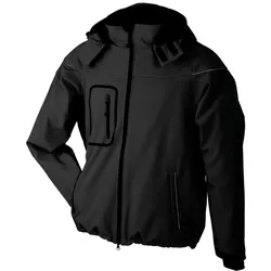James & Nicholson Winter Softshell Jacke, black, 3XL