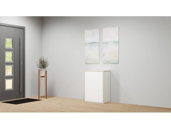Table de nuit adaptée à votre chambre Mélaminé premium Blanc Bord contre­plaqué