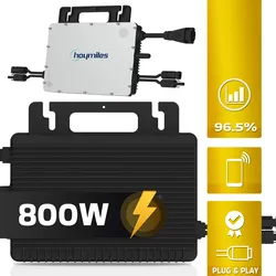 Hoymiles HMS-800-2T 800W Micro-Wechselrichter für Solarmodule, Microinverter Inverter für Mini-PV Plug & Play Balkonkraftwerk, Mikrowechselrichter, Solar