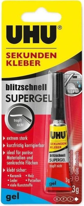 UHU blitzschnell SUPERGEL Sekundenkleber 3,0 g