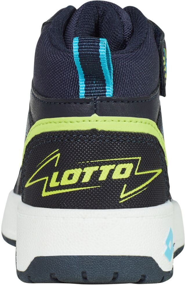 Sneaker LOTTO, Jungen, Gr. 27, blau (navy, lime), Synthetik, Textil, mehrfarbig, Schuhe Sneaker, - mit coolen Lichteffekten
