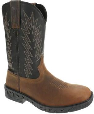 "Justin Boots Prodigy 11"" Square Soft Toe - Mens 11 Brown Boot E2"