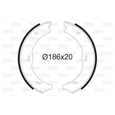 VALEO Bremsbackensatz, Feststellbremse 564145 Hinterachse für Mercedes