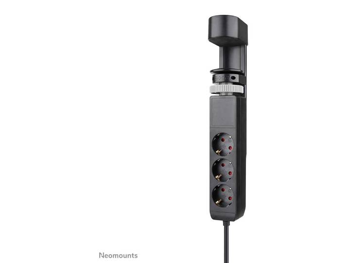 Neomounts DS22-840BL6 Neomounts DS22-840BL6 Prise de bureau triple 1\,4 m noir avec prise USB femelle
