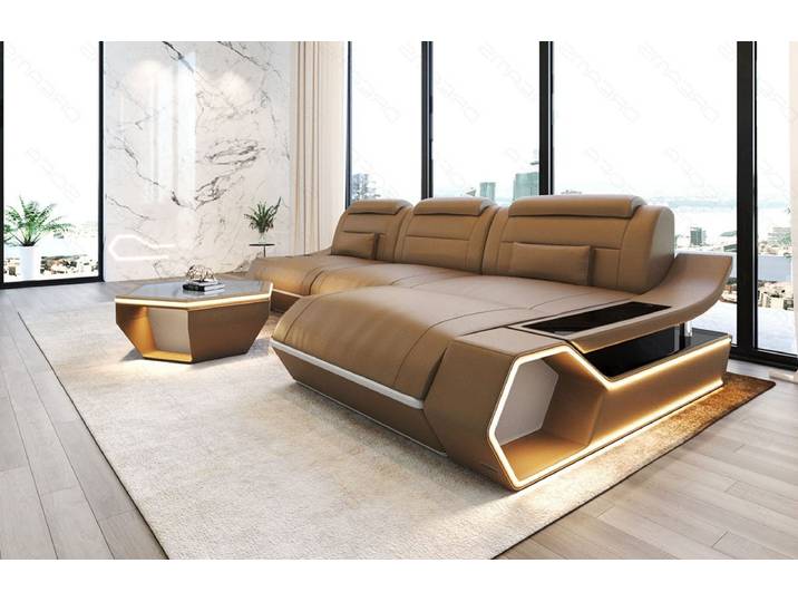 Ecksofa Toscano L-Form in Leder