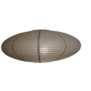 Nordlux Lampenschirm Villo, oval, braun, Ø 60 cm, aus Papier