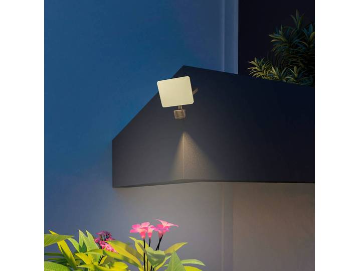 Calex Smart Outdoor Frameless Security, Sensor CCT Secure, dimmbar, schwarz, Kunststoff, Modern, Wandlampe