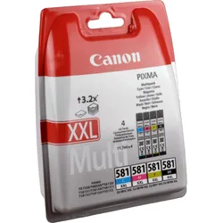 4 Canon Tinten 1998C007 CLI-581XXL Multipack KCMY