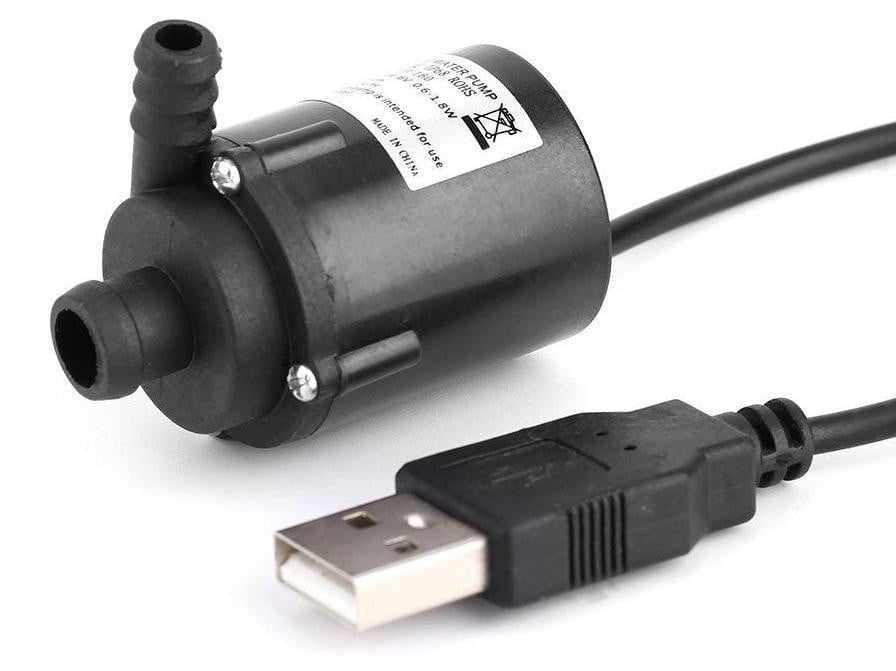 Lustrens USB Mini-Waterpomp, Micro-Borstelloze Dompelpomp voor Aquarium en Tuin