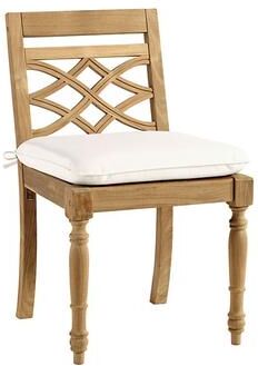 Ceylon Teak Dining Side Chair with 1 Cushion - Ballard Designs