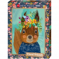 Heye Puzzle - Sweet Squirrel, Floral Friends - Standard 1000 Teile 291417