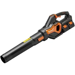 LAUBSAUGER mit Akku aus Kunststoff Orange Schwarz
