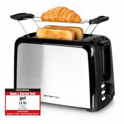 Emerio Toaster – 750 W – 2 Schlitze – Edelstahl – TO-123924 – Silberfarben