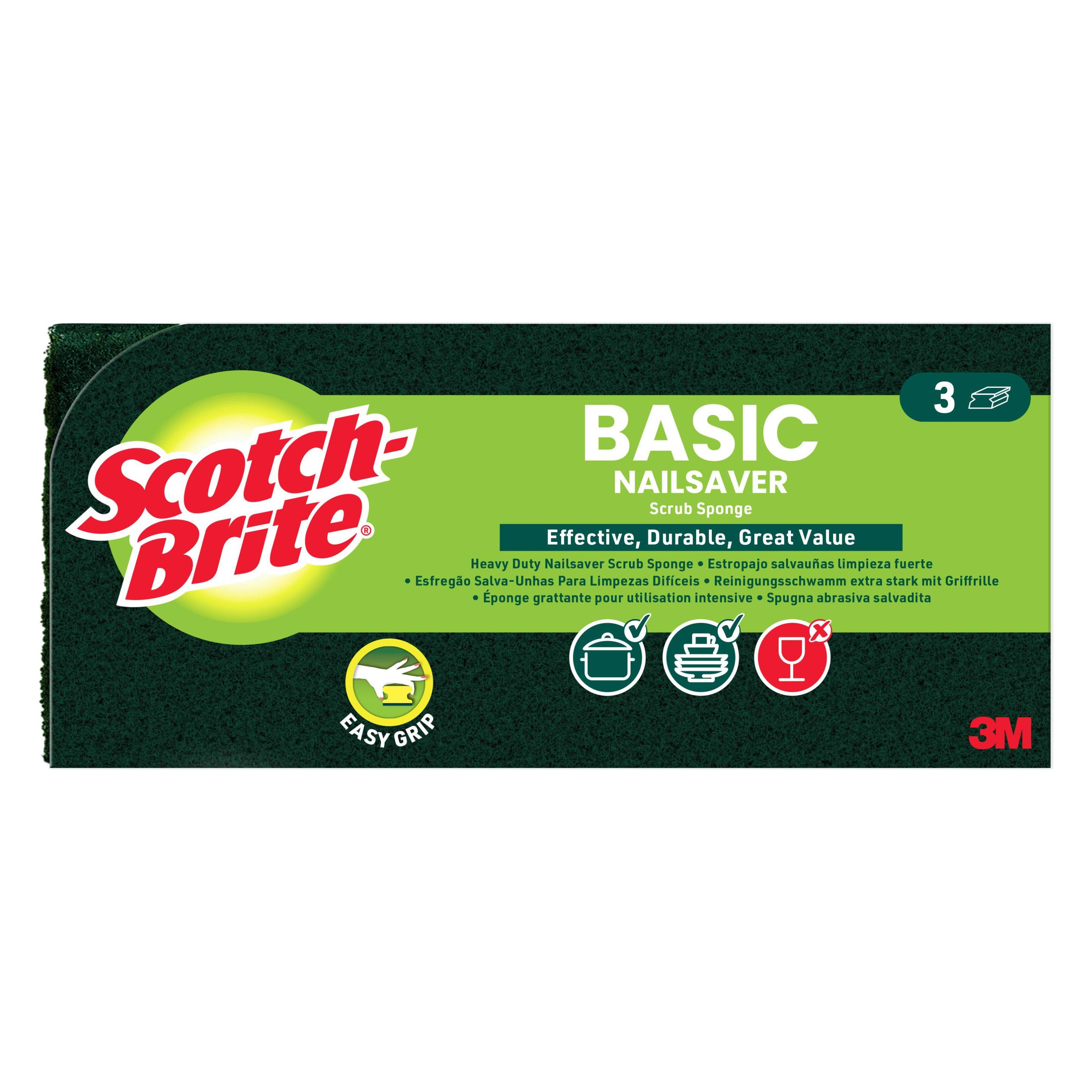 3M Scotch-Brite Basic Griffschwamm, 3 Stück (3 Stk.) (BNS3)