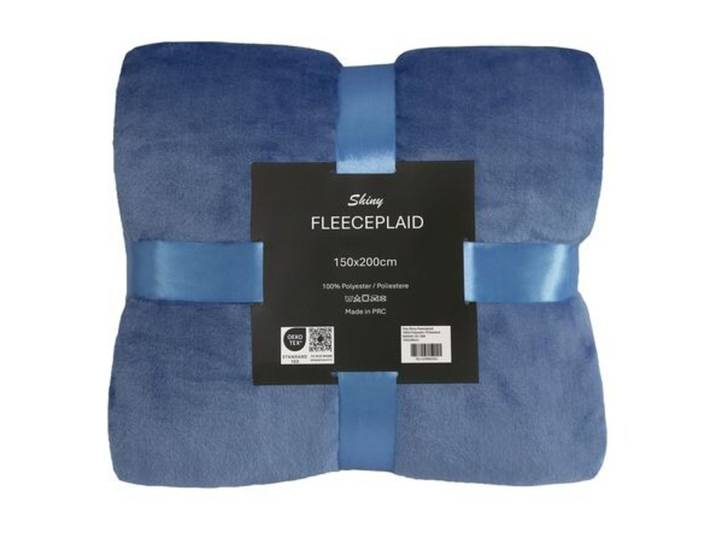 Flair Wohndecke Shiny stahlblau Polyester 150 x 200 cm