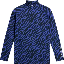 J. LINDEBERG Layer Ello Compression Print, blau/schwarz