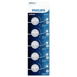 Philips Knopfzelle CR2032 3 V 5 St. Lithium Minicells 3178