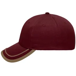 Basecap Piping "MB6501" 6-Panel - burgundy/beige
