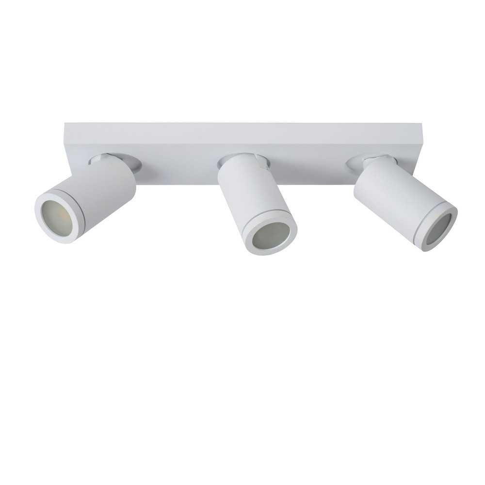 Lucide Taylor Plafondspot 3-lichts Wit IP44 Metalen Afdekking