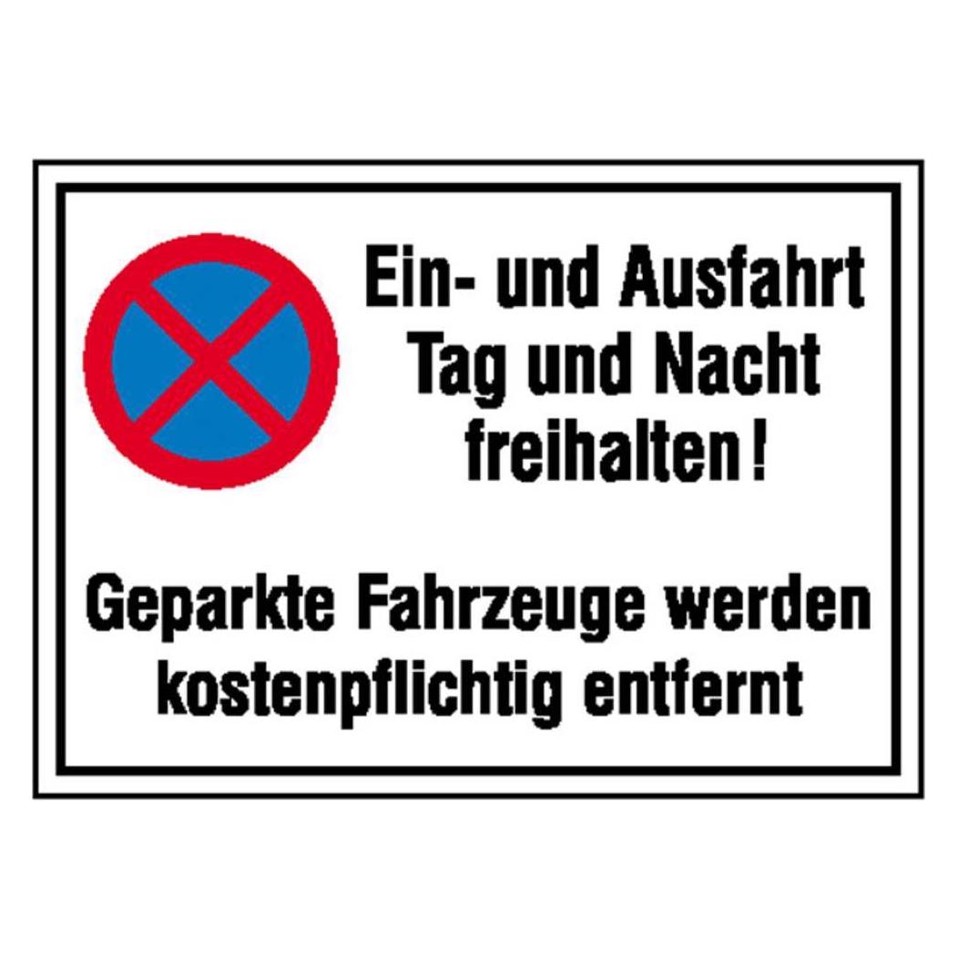 SafetyMarking Haltverbotsschild Absolutes Haltverbot Einund Ausfahrt Tag und Nacht freihalten Geparkte Fahrzeug... (52.5233)
