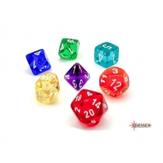 Chessex Würfel - Translucent Prism GM&Beginner Player (7-Würfelset) 293606