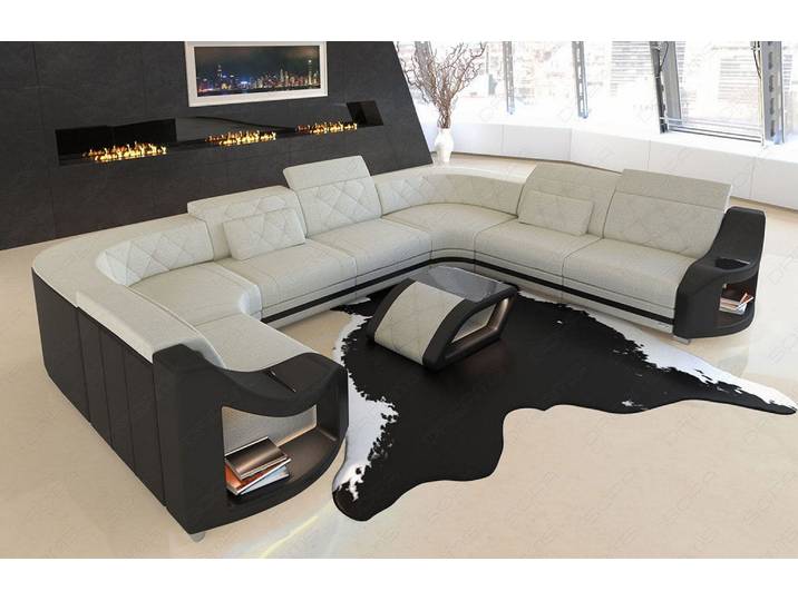 Couchlandschaft Genua U-Form in Stoff