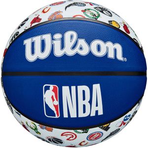 WILSON Basketball NBA All Team, outdoor, Größe 7, rot/weiß/blau, 600 Gramm, Trainingsball