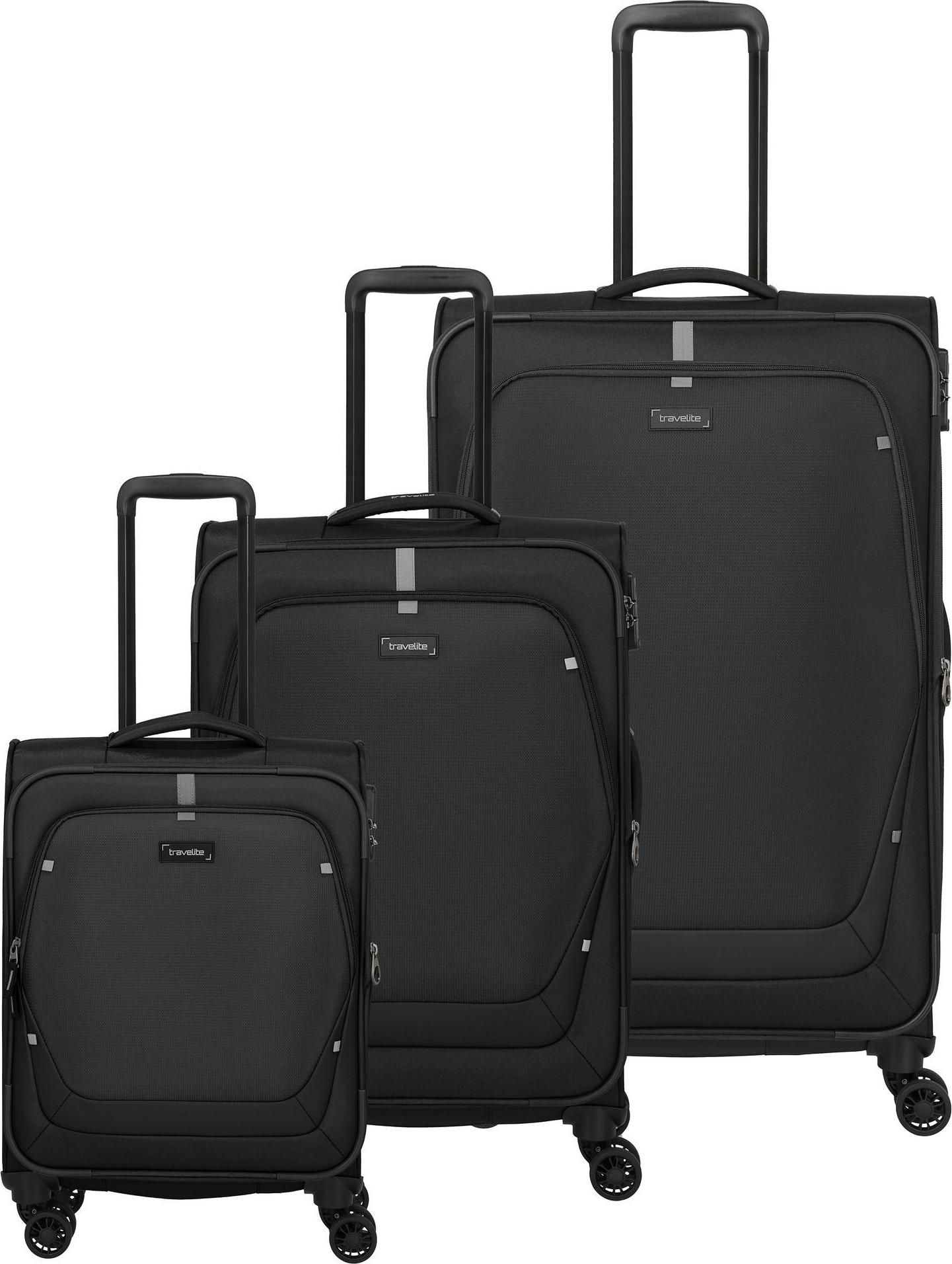 Travelite UMBRIA Trolley 4w Lexp/Mexp/p, Black