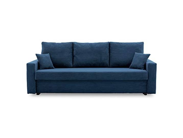 Couch Aikido I 223x90 - mit schlaffunktion - Farben zur Auswahl - modernen Couch - mit Bettkasten - Moderner Cordstoff - Stoff POSO (POSO 005)