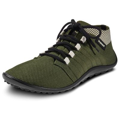 Barfußschuh LEGUANO "BEAT", Damen, Gr. 36, grün (dunkelgrün), Textil, Schuhe Barfußschuh, Freizeitschuh, Halbschuh, Schnürschuh für Maschinenwäsche geeignet