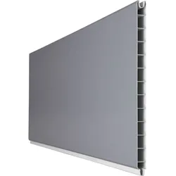 GroJa BasicLine PVC-Steckzaun Sichtschutzzaun Silbergrau Einzelprofil Sichtschutz Lamellenzaun