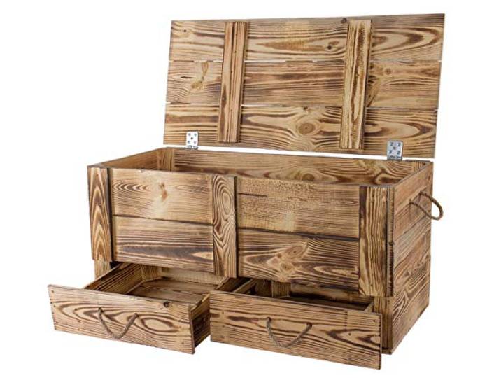Magnifique coffre en bois rustique\, coffre au trésor\, coffre à jouets\, canapé\, coffre de rangement\, canapé\, coffre de rangement de grande capacité\, pour couloir\, chambre à coucher\, salon (coffre