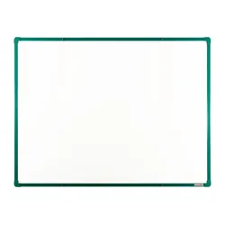 Whiteboard, Magnettafel, mit Keramikoberfläche boardOK 1200 x 900 mm, grüner Rahmen