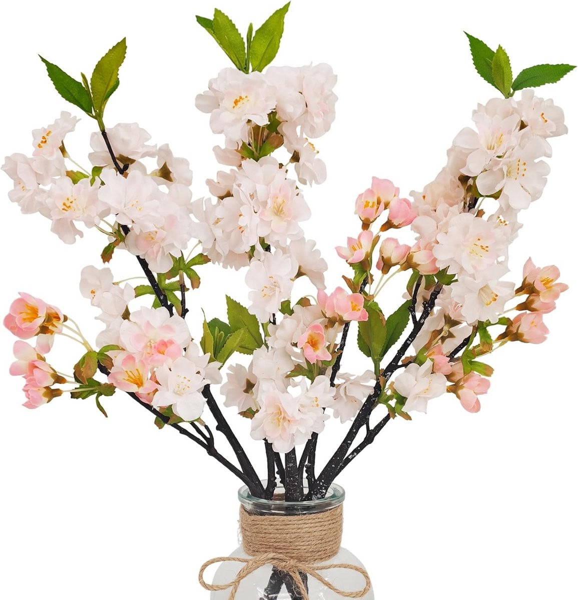 3 Stuks Kunstmatige Kersenbloesem Takken 48 cm - Realistische Lente en Paas Decoratie Bloemen
