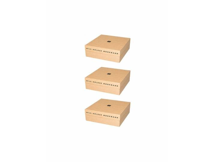 Nils Holger Moormann Archivbox für FNP Regal, 3-er Set Karton natur beige, Designer Nils Holger Moormann, 32.5x10.8x34 cm