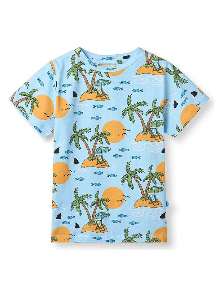 Småfolk Shirt "Gala" in Hellblau - 98/104