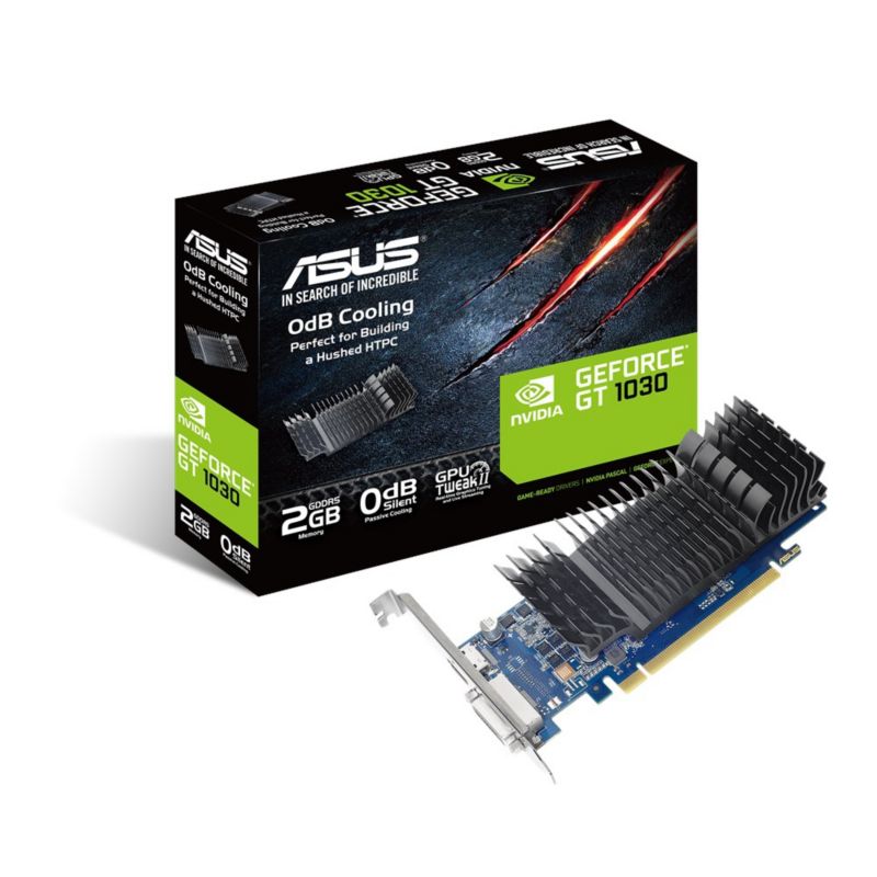 ASUS GeForce GT 1030 2GB PCIe 3.0 Grafikkarte GDDR5 DVI/HDMI passiv 90YV0AT0-M0NA00