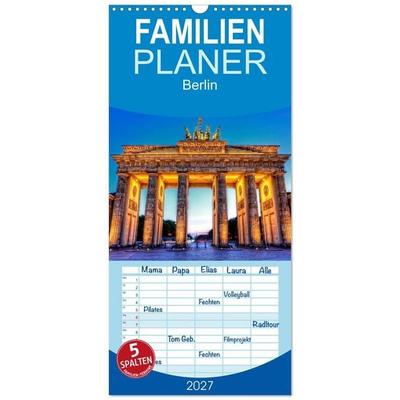 Familienplaner 2027 - Berlin mit 5 Spalten (Wandkalender, 21 x 45 cm) CALVENDO