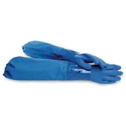 Chemiehandschuhe aus Baumwolle, mit heißversiegelter PVC-Stulpe, Kategorie III, Gr. 10, VE = 1 Paar