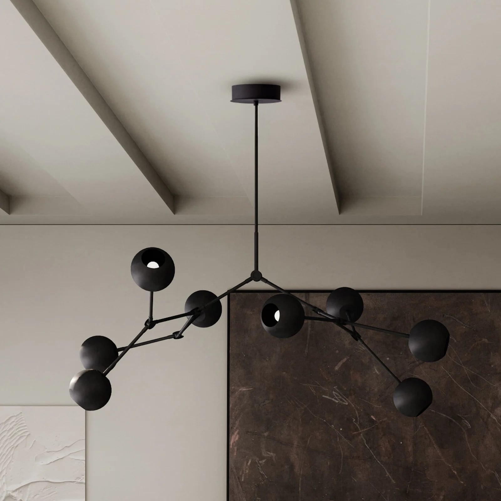 101 Copenhagen Drop Globe kroonluchter zwart - Modern aluminium - 150 cm