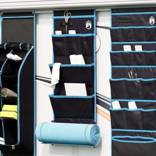 Schwarz-blaue Aufbewahrungstasche aus Oxford-Material, 91 x 47,5 cm, leicht, für Camping und den Einsatz im Freien, Schutz und Stauraum für Zelt, Heringe, Stangen und Plane