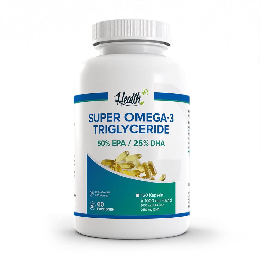 Health+ Super Omega 3 Triglyceride (120 Caps) Unflavoured 120 St Kapseln