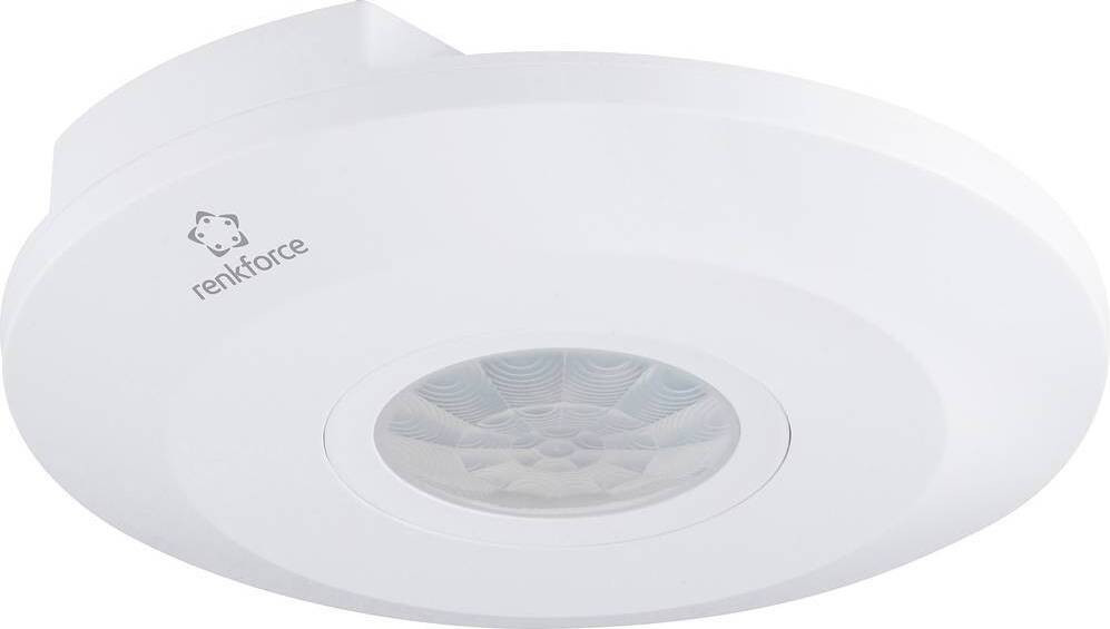 Renkforce 1488533 PIR-bewegingsmelder, 360°, met relais, wit, IP20