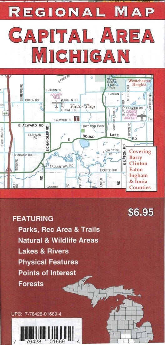 Capital area Michigan : carte régionale = Capital area Michigan : back roads   GM Johnson