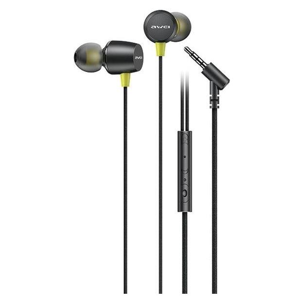 Awei słuchawki stereo L5 3,5mm jack czarny/black (Kabelgebunden) (47440701)