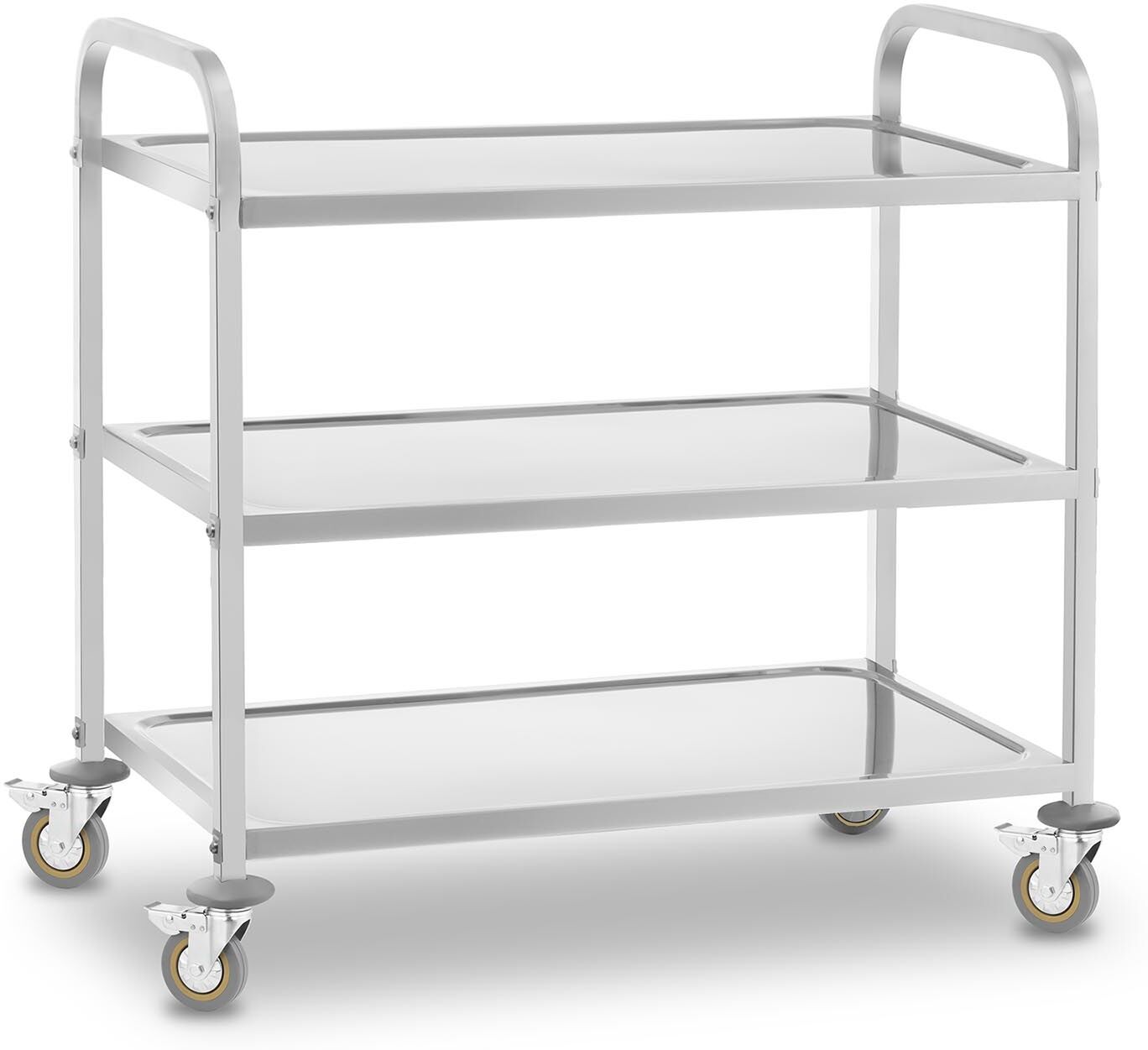 Servierwagen - Edelstahl - 3 Borde - Ablagen: 90 x 50 cm - 500 kg - Royal Catering RCSW 3