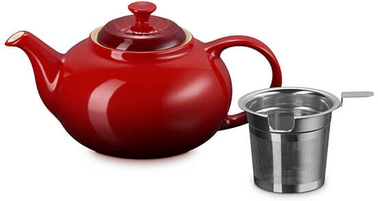 Le Creuset Cerise Stoneware Classic Teapot with Infuser