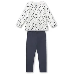 Schlafanzug Herzen Pyjama Kids lang Mädchen Pyjama