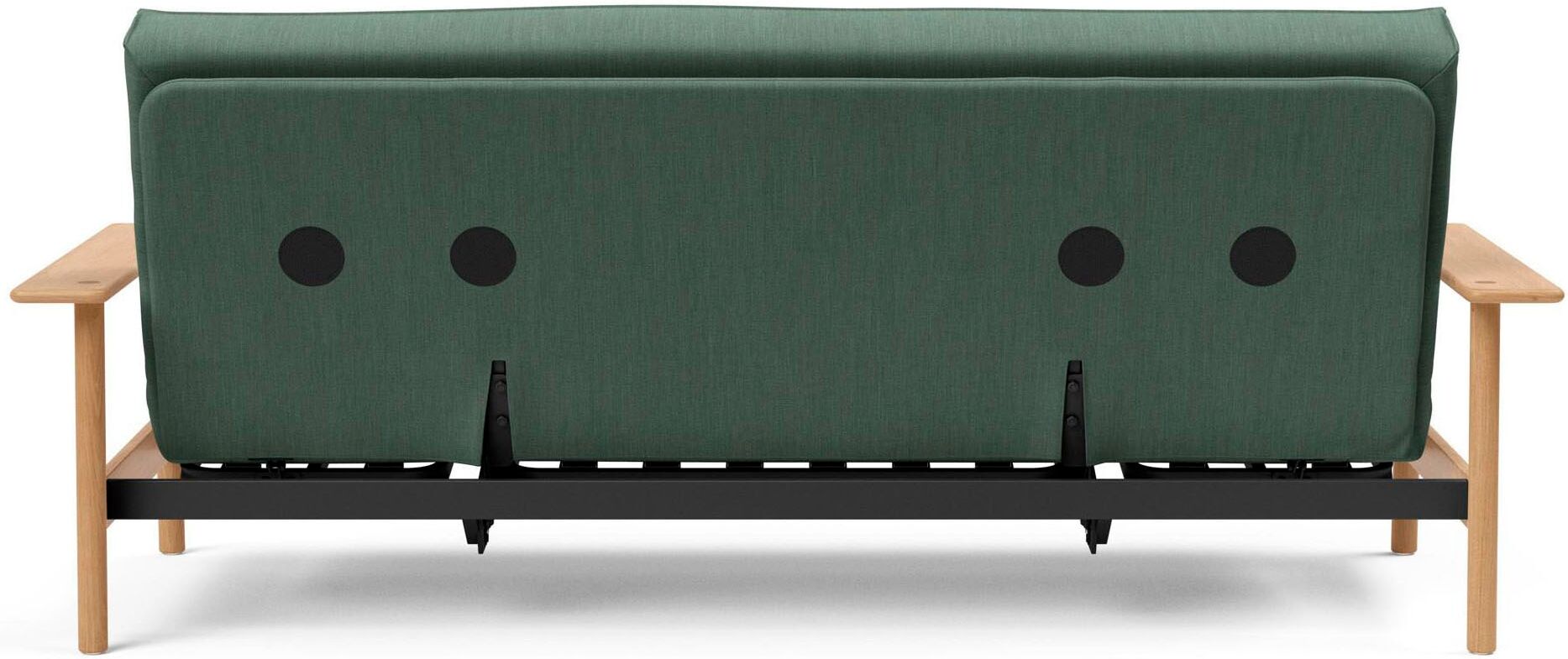 Schlafsofa INNOVATION LIVING ™ "Balder Sofa, Bettfunktion, Relaxsofa, Design mit hohem Komfort", grün, B:230cm H:92cm T:100cm, 100% Polyester, Sofas, Schlafsofa, Rückenlehne 3-fach verstellbar, Dauerschläfer